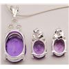 Image 4 : SET! NEW! STELRING PENDANT WITH PURPLE CENTER