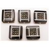 Image 1 : JEWELER'S LOT! (4)STERLING SQUARE SLIDER MARCASITE