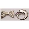 Image 1 : 2-VINTAGE STERLING BROOCHES: (1)BOW &