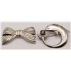 Image 2 : 2-VINTAGE STERLING BROOCHES: (1)BOW &