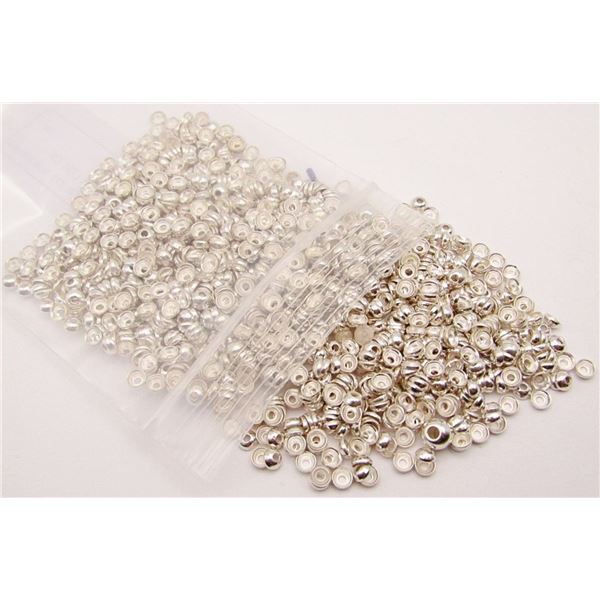 JEWELRY MAKERS LOT: LARGE LOT OF STERLING BEADS