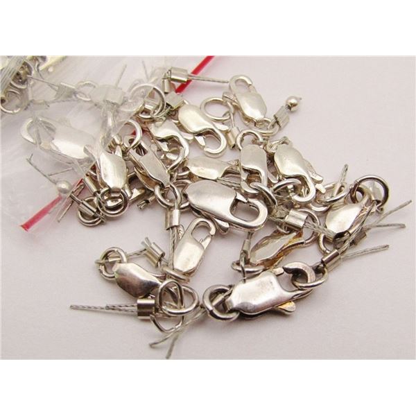 JEWELRY MAKING LOT: LOT OF STERLING CLASPS