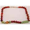 Image 3 : VINTAGE MULTI COLORED JADE BEADED NECKLACE
