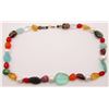 Image 3 : MULTI COLORED STONE/PEARL FASHION NECKLACE