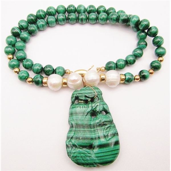 MARCASITE BEADED NECKLACE WITH GOLD FILLED