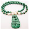 Image 1 : MARCASITE BEADED NECKLACE WITH GOLD FILLED