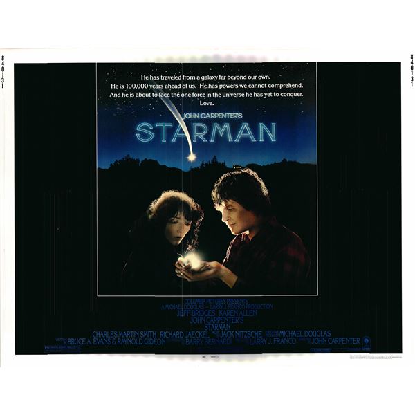 Starman original 1984 vintage display sheet poster