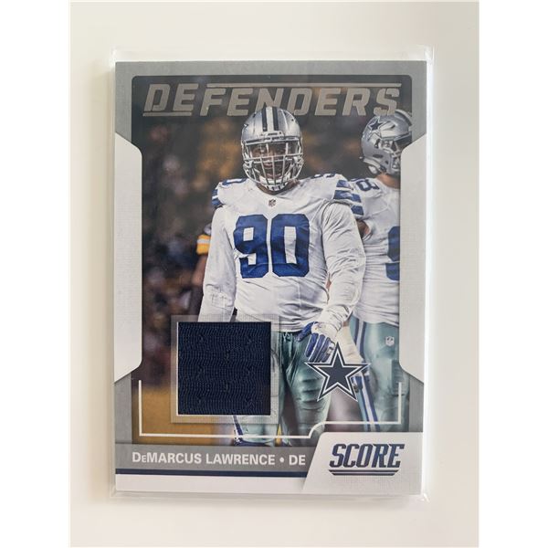 2017 PANINI SCORE FOOTBALL #11 GAME USED PATCH DEMARCUS LAWRENCE CARD