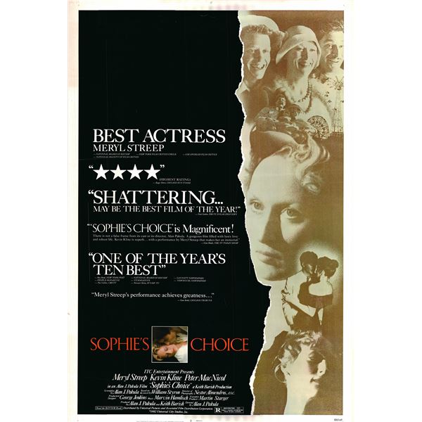 Sophie's Choice original 1982 vintage one sheet movie poster