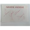 Image 1 : Singer and actress Maxene Andrews original signature