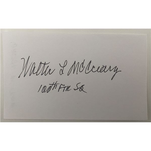 Tuskegee Airman Walter L. McCreary original signature