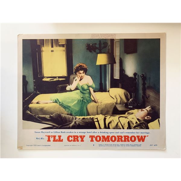 I'll Cry Tomorrow  original 1955 vintage lobby card