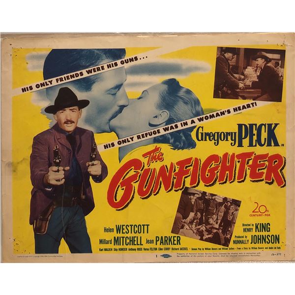 The Gunfighter original 1950 vintage lobby card