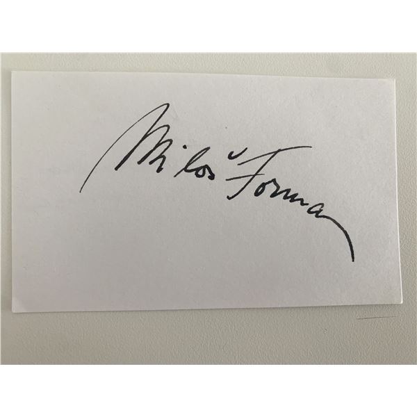 Director Milos Forman original signature