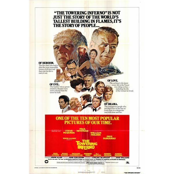 The Towering Inferno original 1974 vintage movie poster