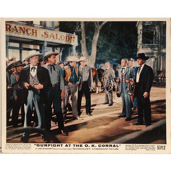 Gunfight at the O.K. Corral original 1957 vintage lobby card