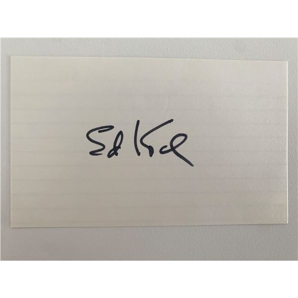 NYC Mayor Ed Koch original signature