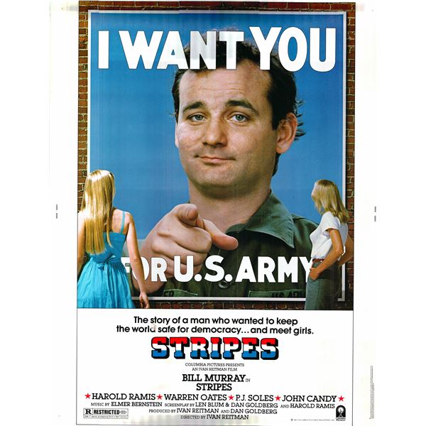 Stripes original 1981 vintage one sheet movie poster