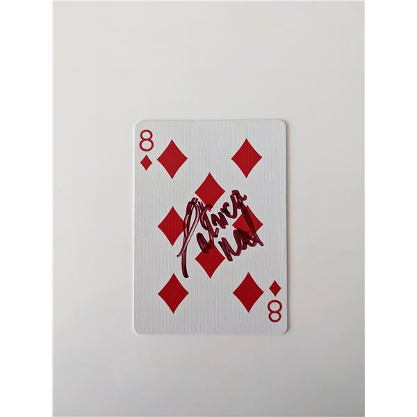 Patricia Neal signed playing card