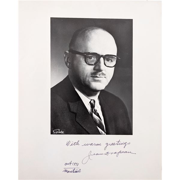 Jean Drapeau signed photo