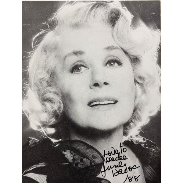 June Havoc signed photo card