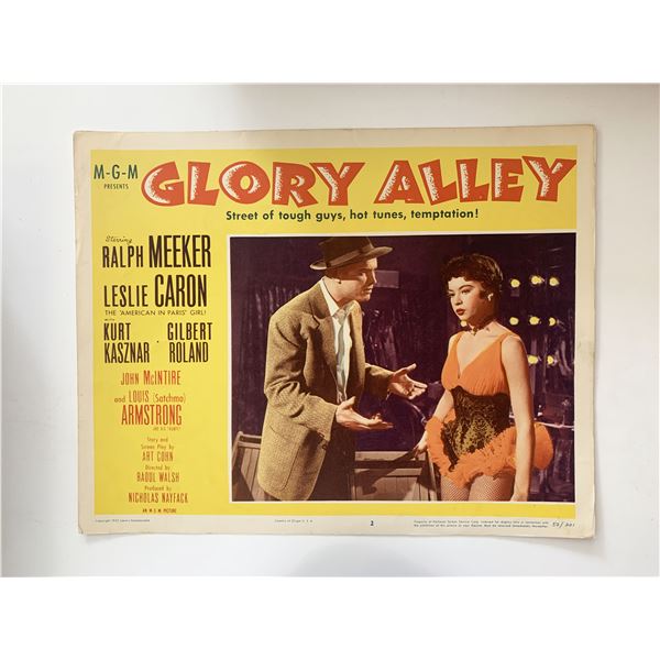Glory Alley 1952 vintage lobby card