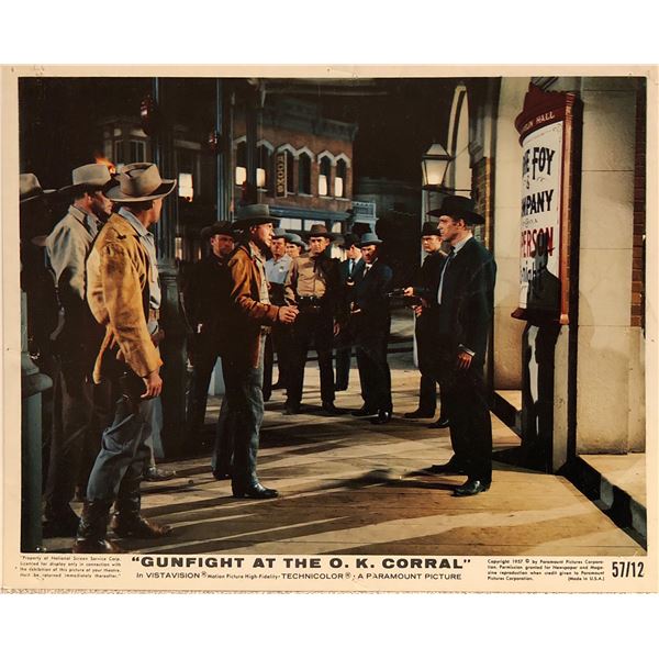 Gunfight at the O.K. Corral original 1957 vintage lobby card