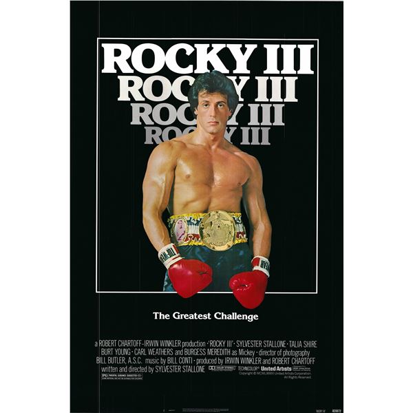 Rocky III original 1982 vintage one sheet movie poster