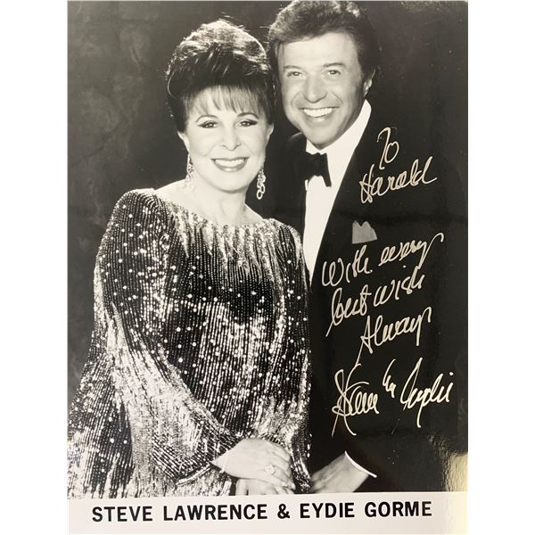 Steve Lawrence & Eydie Gorme signed photo