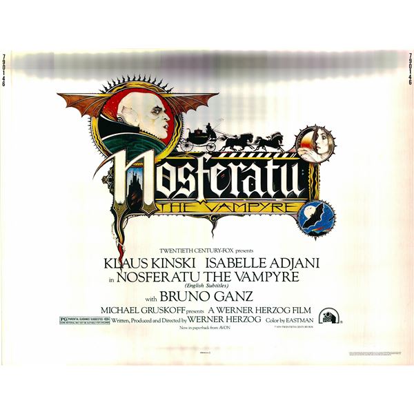 Nosferatu the Vampyre original 1979 vintage one sheet movie poster
