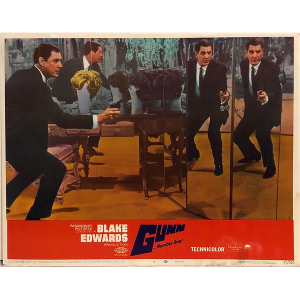 Gunn original 1967 vintage lobby card