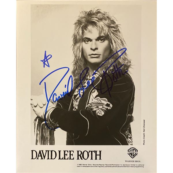 David Lee Roth signed photo