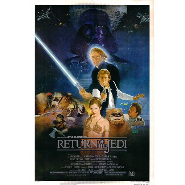 Return of the Jedi original 1983 vintage one sheet movie poster