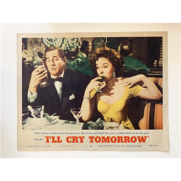 I'll Cry Tomorrow  original 1955 vintage lobby card
