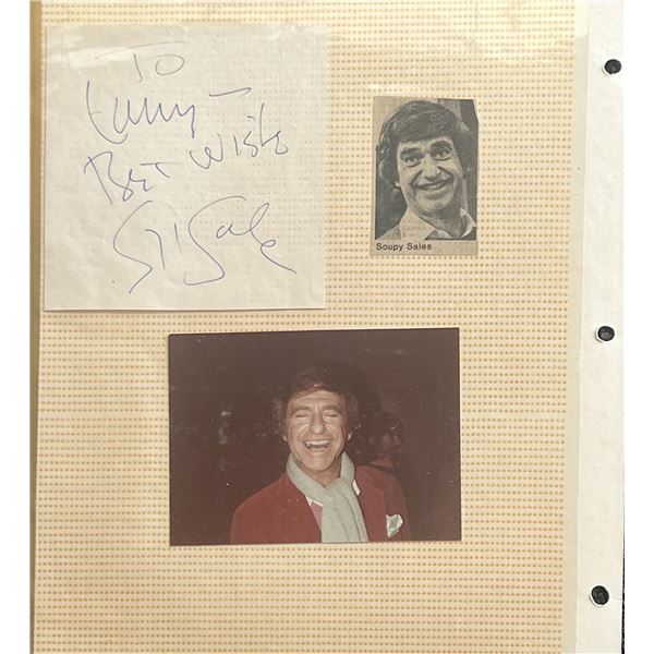 Soupy Sales signed photo album page