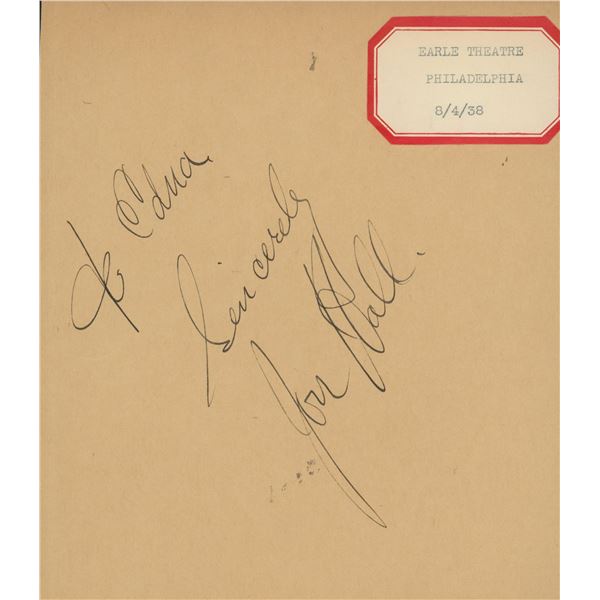 Jon Hall original signature