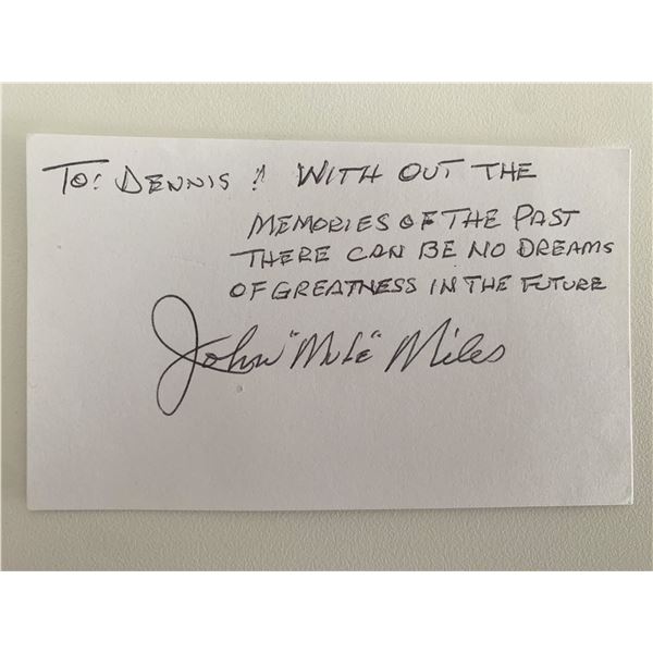 John "Mule" Miles original signature