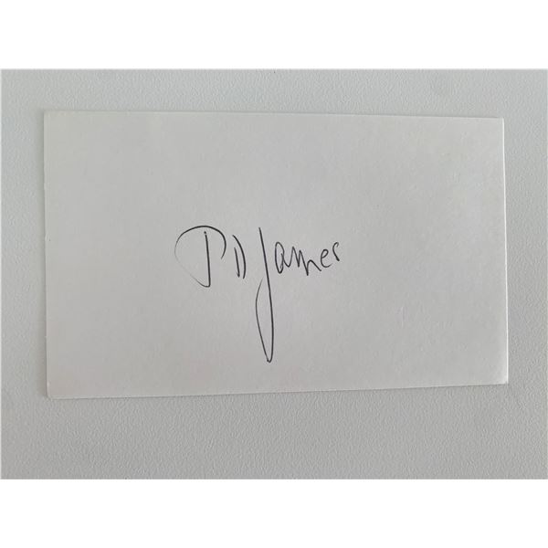 Novelist PD James original signature