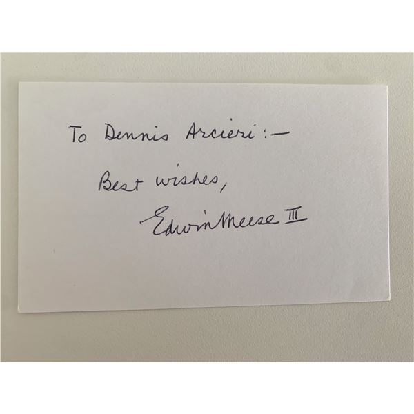 Edwin Meese III original signature