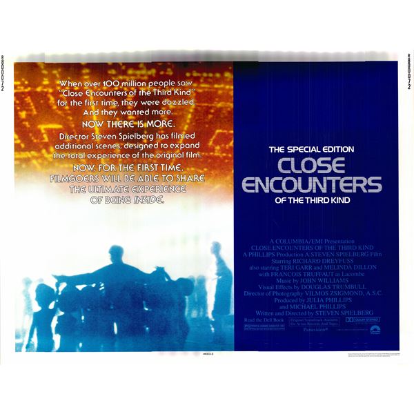Close Encounters of the Third Kind original 1980R vintage rolled poster