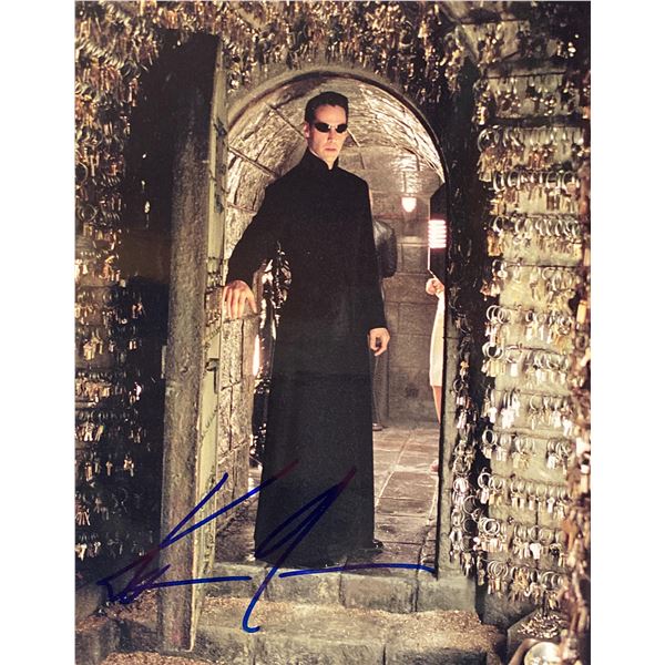 The Matrix Keanu Reeves signed movie photo