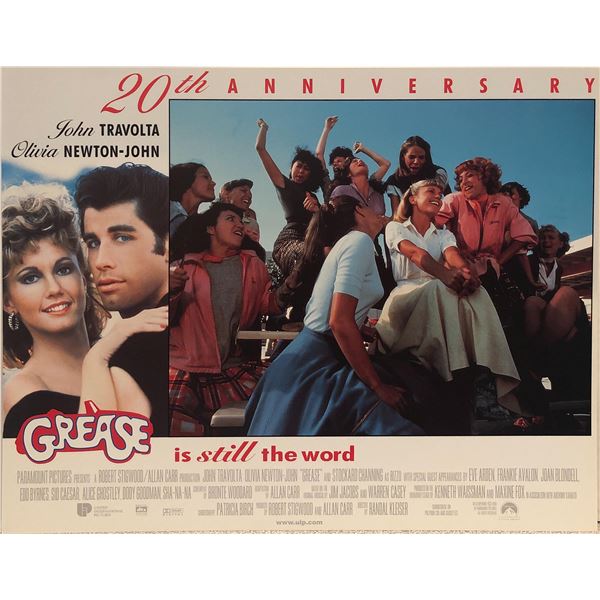 Grease 20th Anniversary original 1998R vintage lobby card