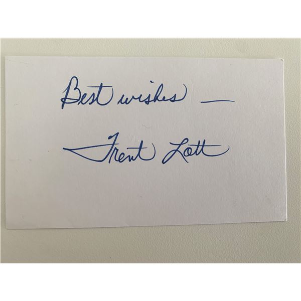 Trent Lott original signature