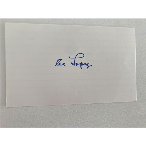 LPGA Golfer Lee Lopez original signature