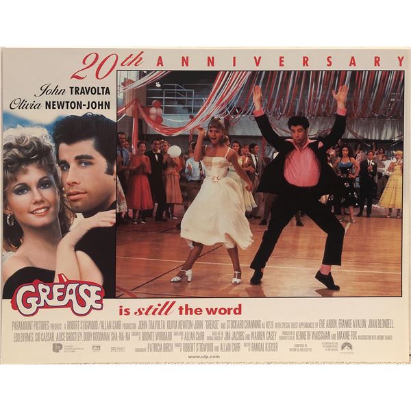 Grease 20th Anniversary original 1998R vintage lobby card