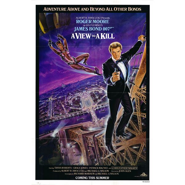 A View to A Kill original 1985 vintage movie poster