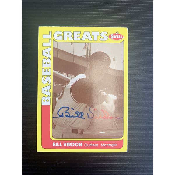 Pittsburgh Pirates Bill Virdon Signed Baseball Trading Card