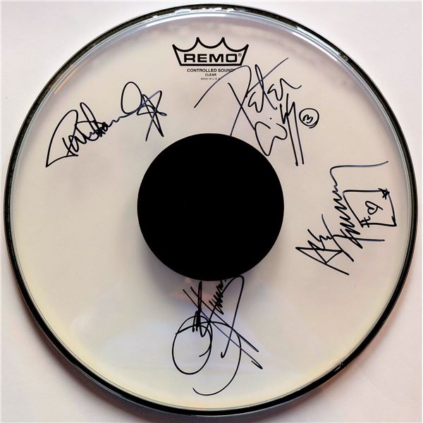 Kiss signed drum head