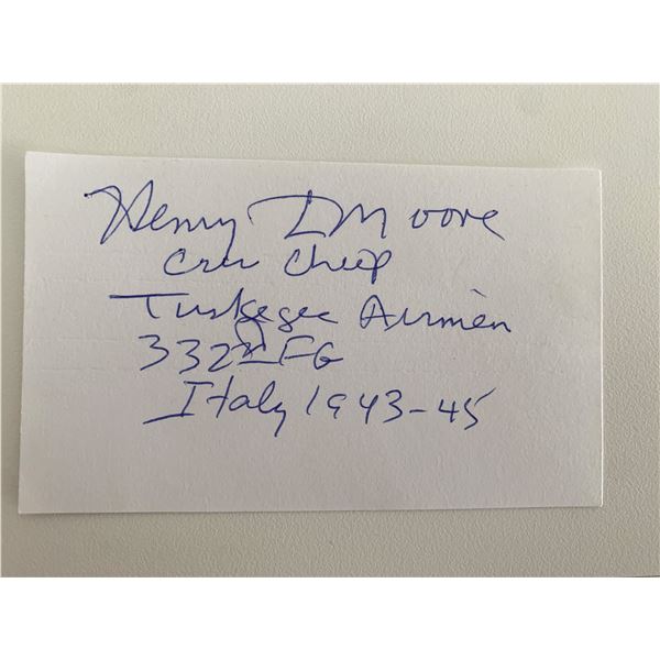 Henry L. Moore original signature