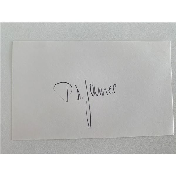 Novelist PD James original signature